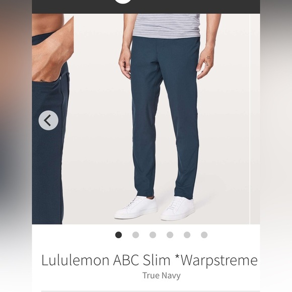 lululemon athletica Other - Lululemon True Navy Mens ABC Slim-Fit 5 Pocket Pant 33 Warpstreme Classic